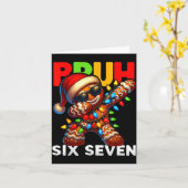 67 Christmas Bruh Funny 67 Gingerbread Dabbing Kid Karte (Gelbe Blume)