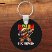 67 Christmas Bruh Funny 67 Gingerbread Dabbing Kid Schlüsselanhänger (Vorderseite)