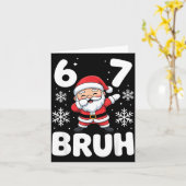 67 Christmas Bruh Funny Meme Gift Boys Girl Kids 6 Karte (Gelbe Blume)