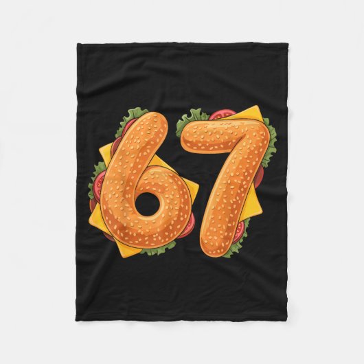 67 Christmas Burger Shirt 6 7 Meme Funny 67 Hambur Fleecedecke (Vorderseite)