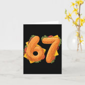 67 Christmas Burger Shirt 6 7 Meme Funny 67 Hambur Karte (Gelbe Blume)