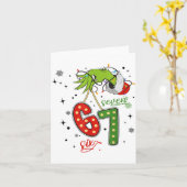 67 Christmas Costume Funny Winter Celebration  Karte (Gelbe Blume)