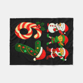 67 Christmas Dabbing Santa Elf Snowman Funny Six S Fleecedecke (Vorderseite (Horizontal))