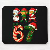 67 Christmas Dabbing Santa Elf Snowman Funny Six S Mousepad (Vorne)