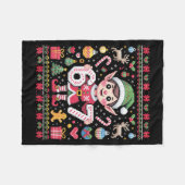 67 Christmas Elf Ugly Sweater Cute 6 7 Meme Xmas B Fleecedecke (Vorderseite (Horizontal))