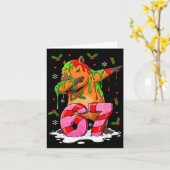 67 Christmas Funny 67 Brainrot Youth Kids Capybara Karte (Gelbe Blume)