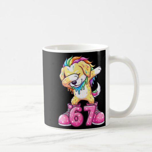 67 Christmas Funny 67 Brainrot Youth Kids Dog 67  Kaffeetasse (Rechts)