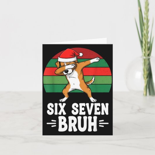 67 Christmas Funny 67 Brainrot Youth Kids Dog 67 Karte (Vorderseite)