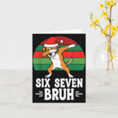 67 Christmas Funny 67 Brainrot Youth Kids Dog 67  Karte (Gelbe Blume)