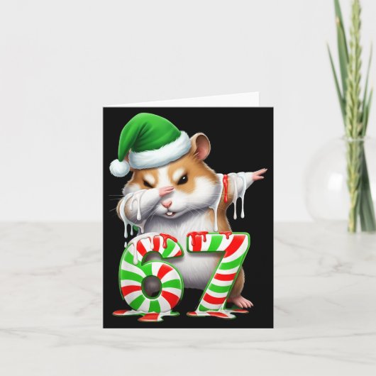 67 Christmas Funny 67 Brainrot Youth Kids Hamster  Karte (Vorderseite)