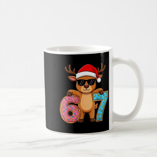67 Christmas Funny 67 Meme Youth Kids Reindeer 67  Kaffeetasse (Rechts)