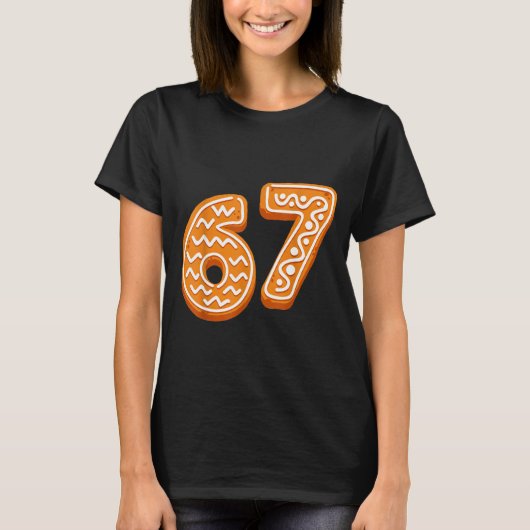 67 Christmas Funny 6 7 Gingerbread Six Seven Xmas T-Shirt (Vorderseite)