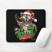 67 Christmas Funny Raccoon Festive 6-7 Meme Boys G Mousepad (Mit Mouse)