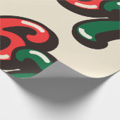 67 Christmas Funny Red & Green Wrapping Paper Geschenkpapier (Ecke)
