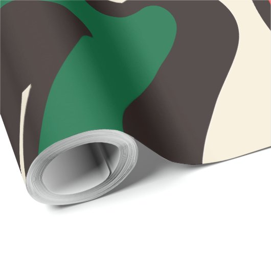 67 Christmas Funny Red & Green Wrapping Paper Geschenkpapier (Rolleneckpunkt)