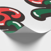 67 Christmas Funny Red & Green Wrapping Paper Geschenkpapier (Ecke)