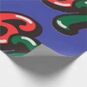 67 Christmas Funny Red & Green Wrapping Paper Geschenkpapier (Ecke)