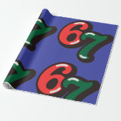 67 Christmas Funny Red & Green Wrapping Paper Geschenkpapier (Ungerollt)