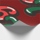 67 Christmas Funny Red & Green Wrapping Paper Geschenkpapier (Ecke)