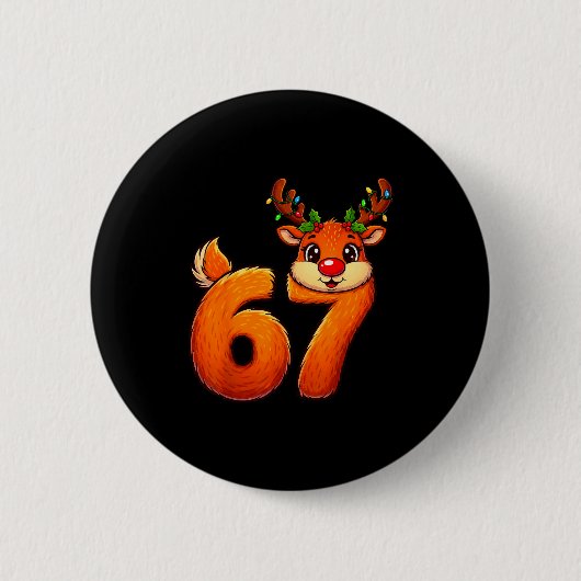 67 Christmas Funny Reindeer Bruh Meme Pajamas Wome Button (Vorderseite)