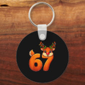 67 Christmas Funny Reindeer Bruh Meme Pajamas Wome Schlüsselanhänger (Vorderseite)