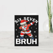 67 Christmas Funny Six Seven Bruh Meme Dabbing San Karte (Vorderseite)