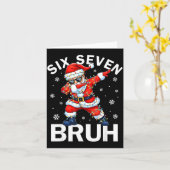 67 Christmas Funny Six Seven Bruh Meme Dabbing San Karte (Gelbe Blume)