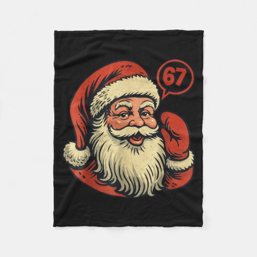 67 Christmas Funny Six Seven Meme 6_7 Shirt Santa Fleecedecke (Vorderseite)
