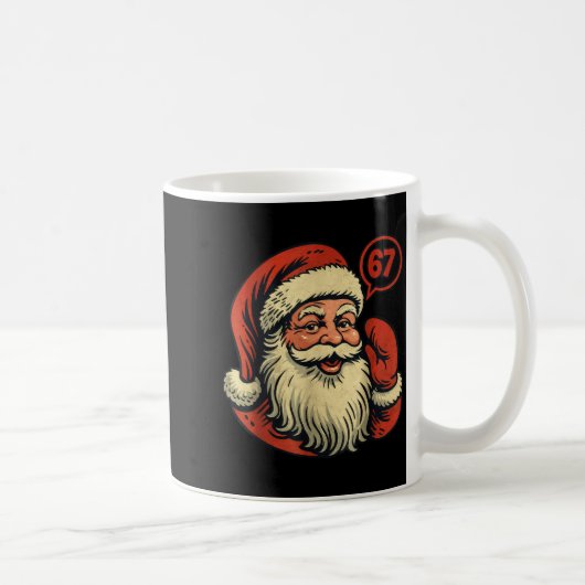 67 Christmas Funny Six Seven Meme 6_7 Shirt Santa  Kaffeetasse (Rechts)