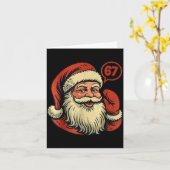 67 Christmas Funny Six Seven Meme 6_7 Shirt Santa Karte (Gelbe Blume)