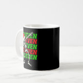 67 Christmas Funny Six Seven Meme Brainrot Dabbing Kaffeetasse (Vorderseite Links)