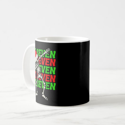 67 Christmas Funny Six Seven Meme Brainrot Dabbing Kaffeetasse (Vorderseite Links)
