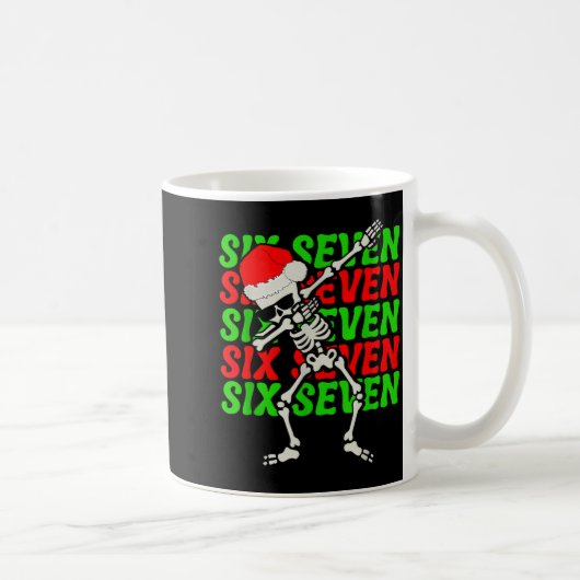 67 Christmas Funny Six Seven Meme Brainrot Dabbing Kaffeetasse (Rechts)