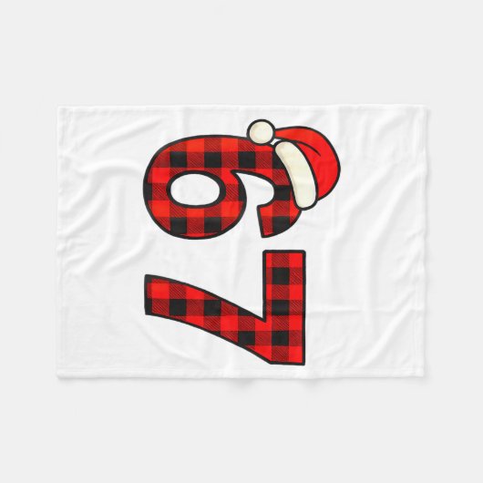 67 Christmas Funny Six Seven Meme Brainrot Plaid S Fleecedecke (Vorderseite (Horizontal))