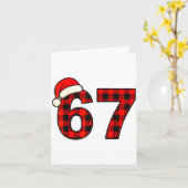 67 Christmas Funny Six Seven Meme Brainrot Plaid S Karte (Gelbe Blume)