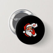 67 Christmas Funny Six Seven Meme Brainrot Santa C Button (Vorne & Hinten)