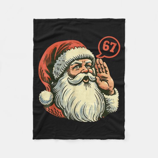67 Christmas Funny Six Seven Meme Brainrot Santa C Fleecedecke (Vorderseite)