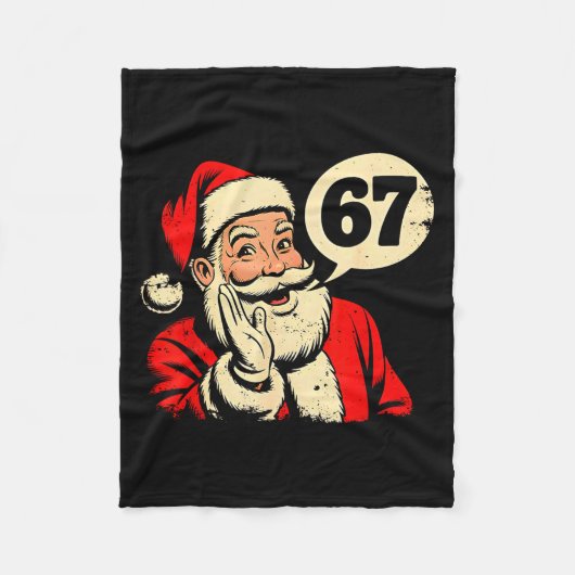 67 Christmas Funny Six Seven Meme Brainrot Santa C Fleecedecke (Vorderseite)