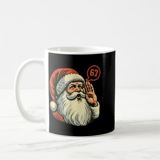 67 Christmas Funny Six Seven Meme Brainrot Santa C Kaffeetasse (Links)