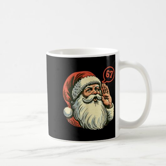 67 Christmas Funny Six Seven Meme Brainrot Santa C Kaffeetasse (Rechts)