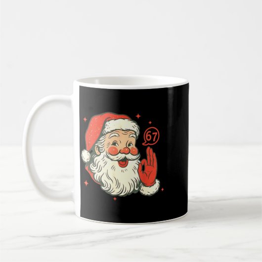 67 Christmas Funny Six Seven Meme Brainrot Santa C Kaffeetasse (Links)