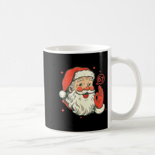 67 Christmas Funny Six Seven Meme Brainrot Santa C Kaffeetasse (Rechts)