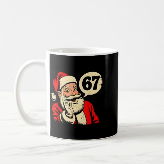 67 Christmas Funny Six Seven Meme Brainrot Santa C Kaffeetasse (Links)