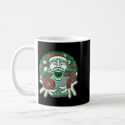 67 Christmas Funny Six Seven Meme Brainrot Santa C Kaffeetasse (Links)