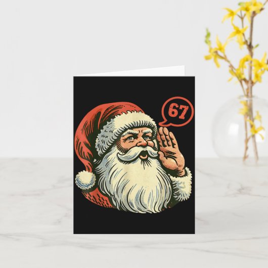 67 Christmas Funny Six Seven Meme Brainrot Santa C Karte (Gelbe Blume)