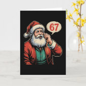 67 Christmas Funny Six Seven Meme Brainrot Santa C Karte (Gelbe Blume)
