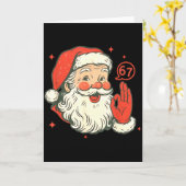 67 Christmas Funny Six Seven Meme Brainrot Santa C Karte (Gelbe Blume)