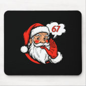 67 Christmas Funny Six Seven Meme Brainrot Santa C Mousepad (Vorne)