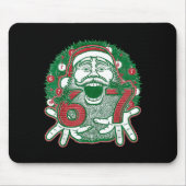 67 Christmas Funny Six Seven Meme Brainrot Santa C Mousepad (Vorne)