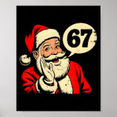 67 Christmas Funny Six Seven Meme Brainrot Santa C Poster (Vorne)